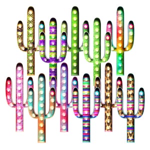 Digitaler Download | Kaktus Form Marquee (11)Stk. | PNG Bild Grafik Clipart Bundle Set | Alphabet Kunst zur Sublimation