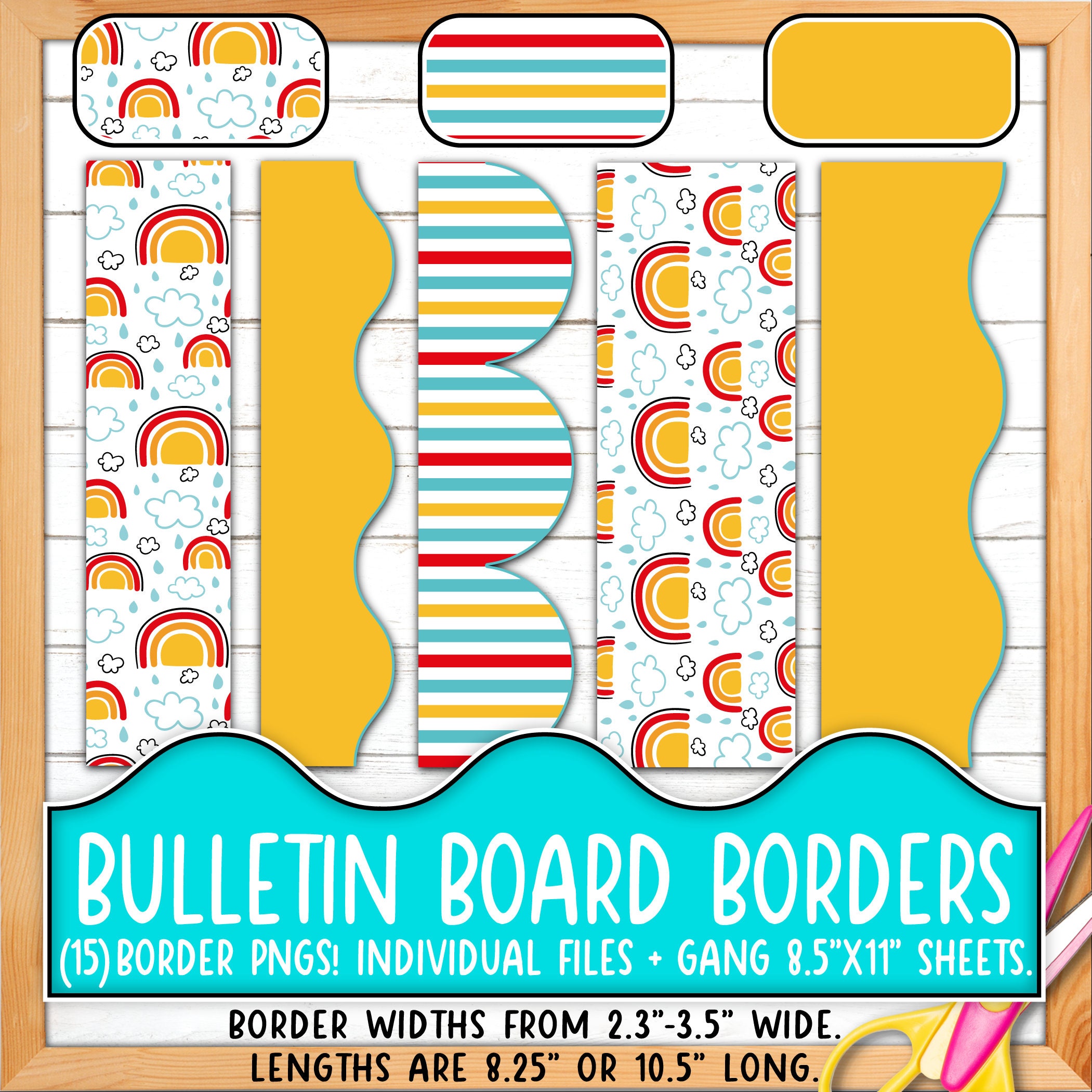 Borders for Bulletin Boards | Print & Cut, Seamless | Classroom