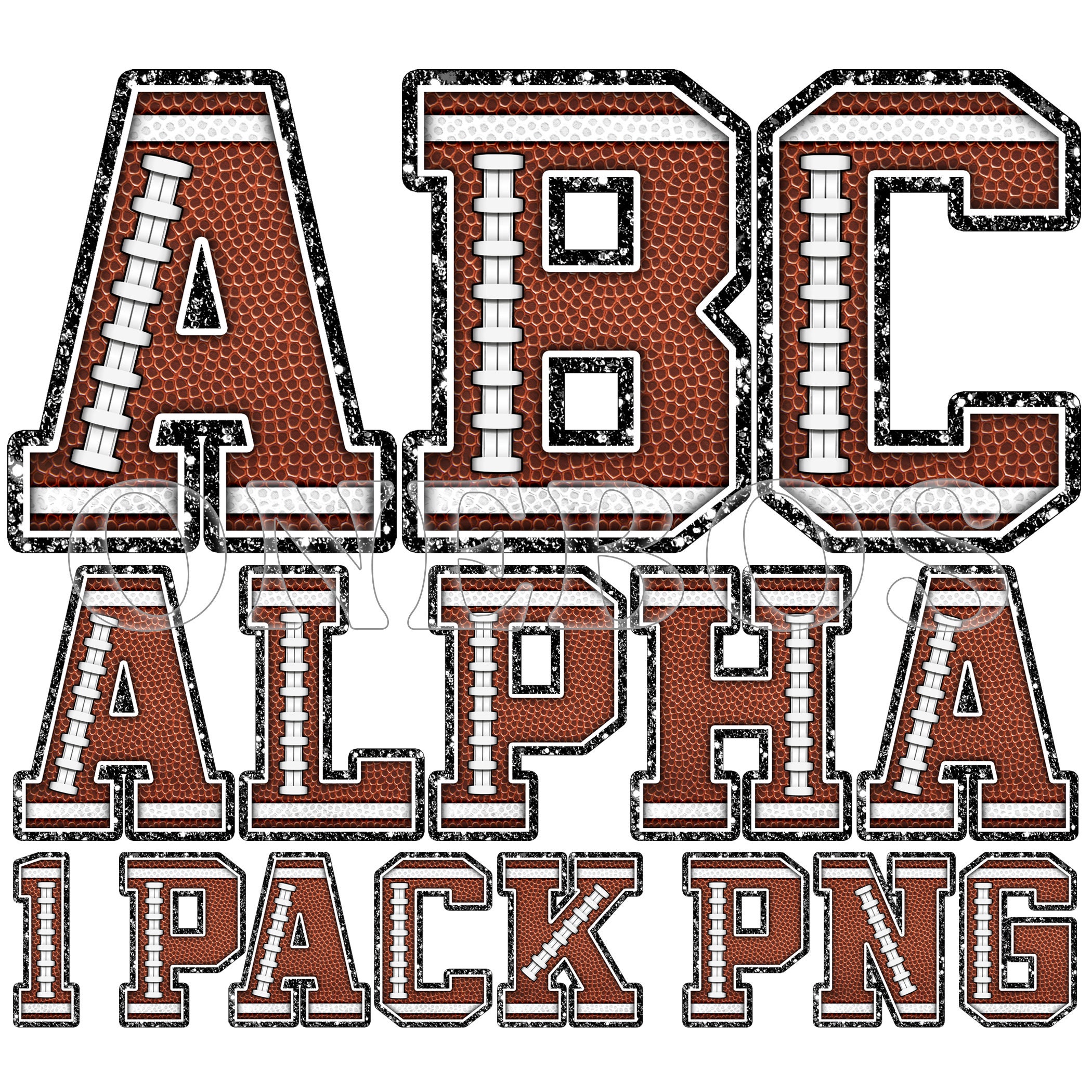 Football Letters PNG, Pebble Grain Texture & Laces Pattern Fill Alpha ...