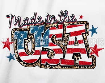 God Bless the USA PNG, Patriotic Leopard Png for Sublimation, DTG, Waterslide, Cute American Flag Fill Bubble Letters Vintage, Stars Stripes