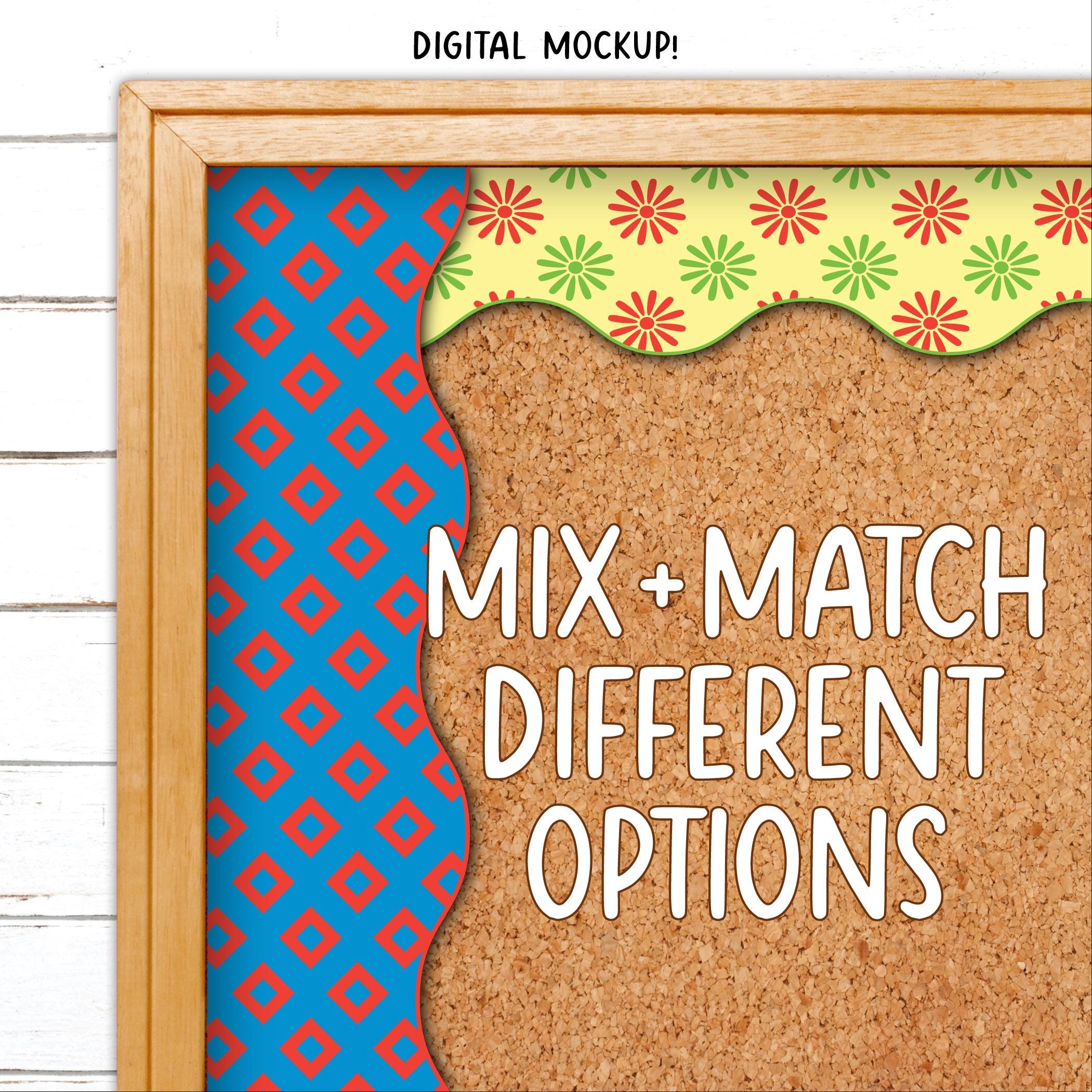 Borders様リクエスト Borders for Bulletin Boards | Print & Cut, Seamless | Floral