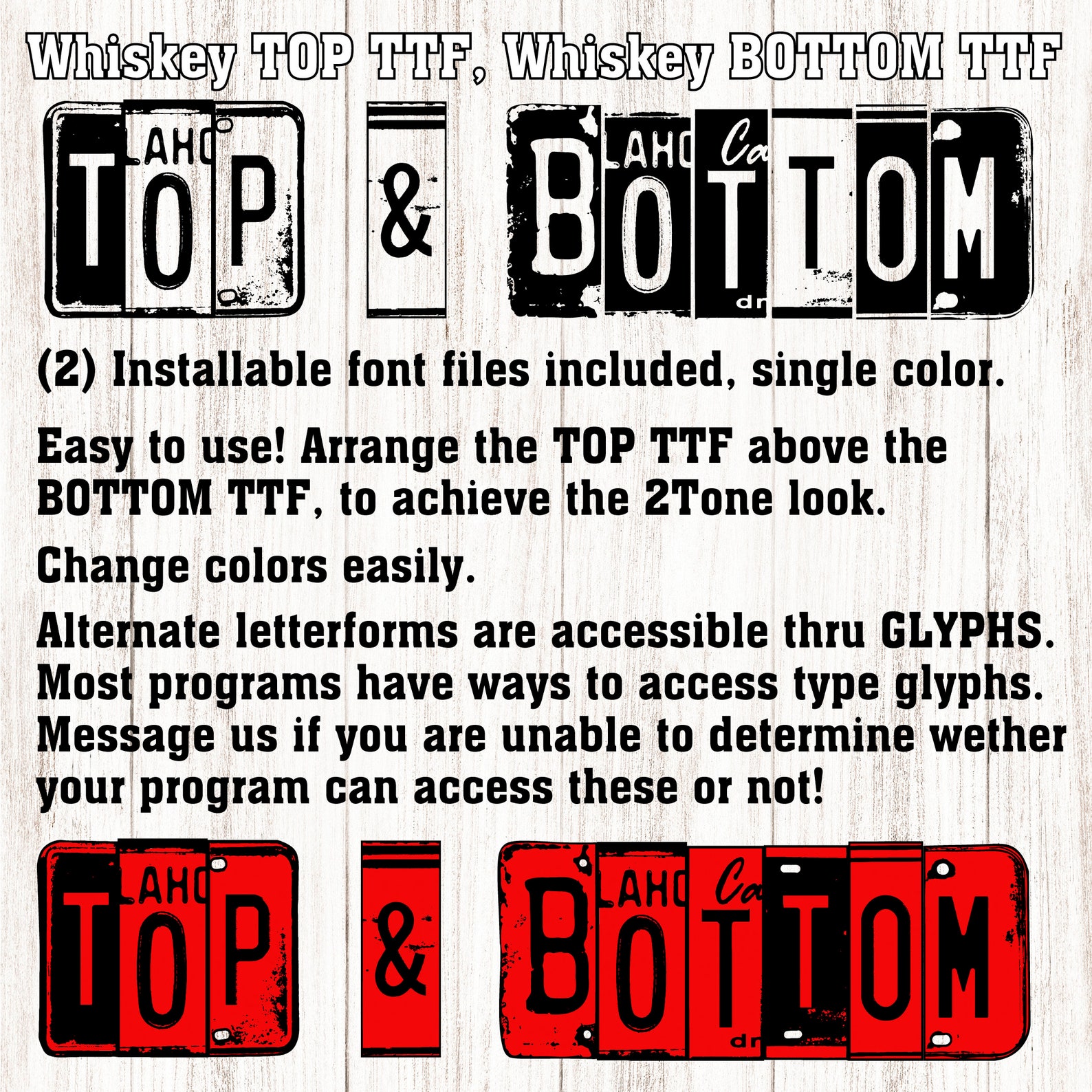 License Plate FONT Files 3 Ttf Fonts PNG Bundle and SVG Etsy