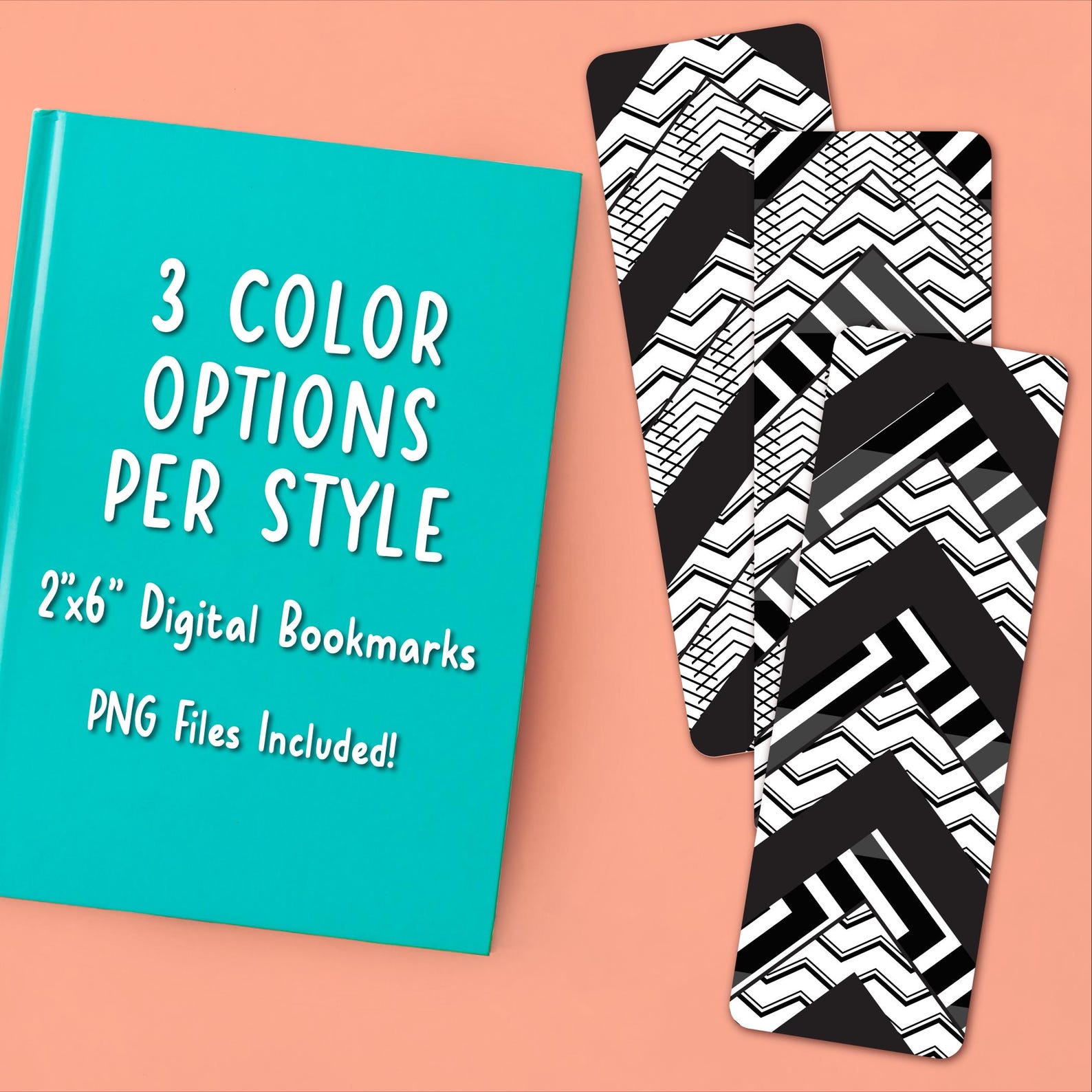 Digital Bookmarks (printable), Clipart Bundle Set of 12 | Lined & Blank ...