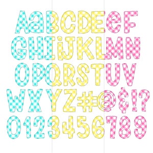 Doodle Dash Faux Applique Alphabet PNG, 13 Pack, Ice Cream Party ...