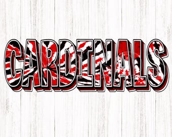 カーディナルマスコットのデジタルダウンロードPNG、タイダイ染めの赤白黒、昇華転写用スクールスピリットデザイン、印刷可能なクリップアート転写