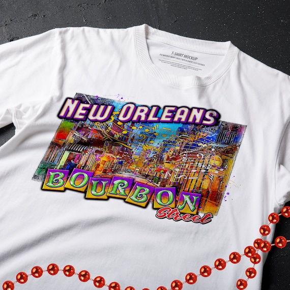 New Orleans PNG, Bourbon Street French Quarter Shirt Design for