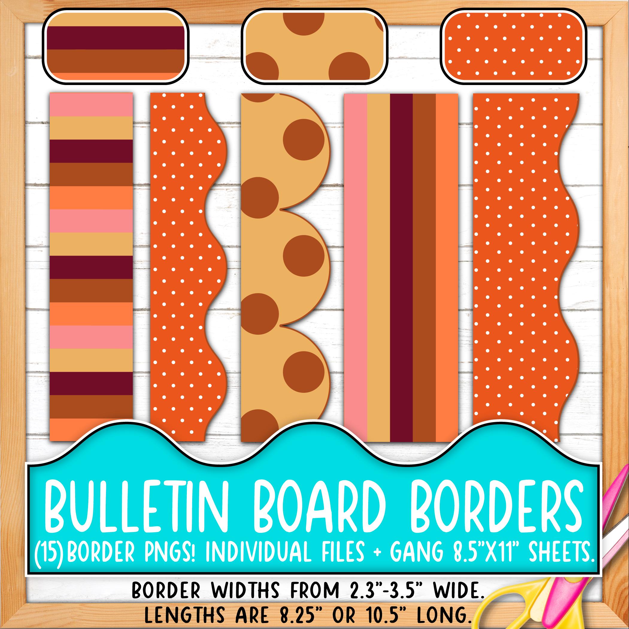 Borders for Bulletin Boards | Print & Cut, Seamless | Stripes