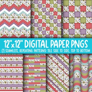 Wallpaper Achtergrond - Digitaal Papier | Naadloos | Chevron, baksteen, strepen, golvende retro | Bloemen, Zonnebloem, Lente, Groen, Rood WA55LL-A198