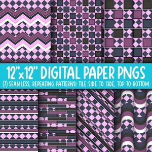 Wallpaper Achtergrond - Digitaal Papier | Naadloos | Chevron, baksteen, strepen, golvende retro | Roze en marine WA55LL-A171