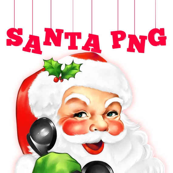 Santa on the Phone Clipart Digital Download Vintage Retro - Etsy Finland Santa on the Phone Clipart Digital Download Vintage Retro - Etsy Finland
