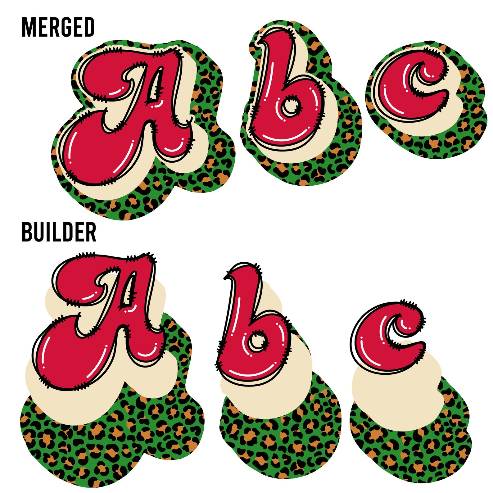 PNG Letter Alphabet Layered PNG Alphabet Bundle for Word & | Etsy