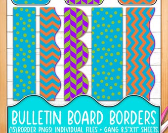 Borders for Bulletin Boards | Print & Cut, Seamless | Geometric