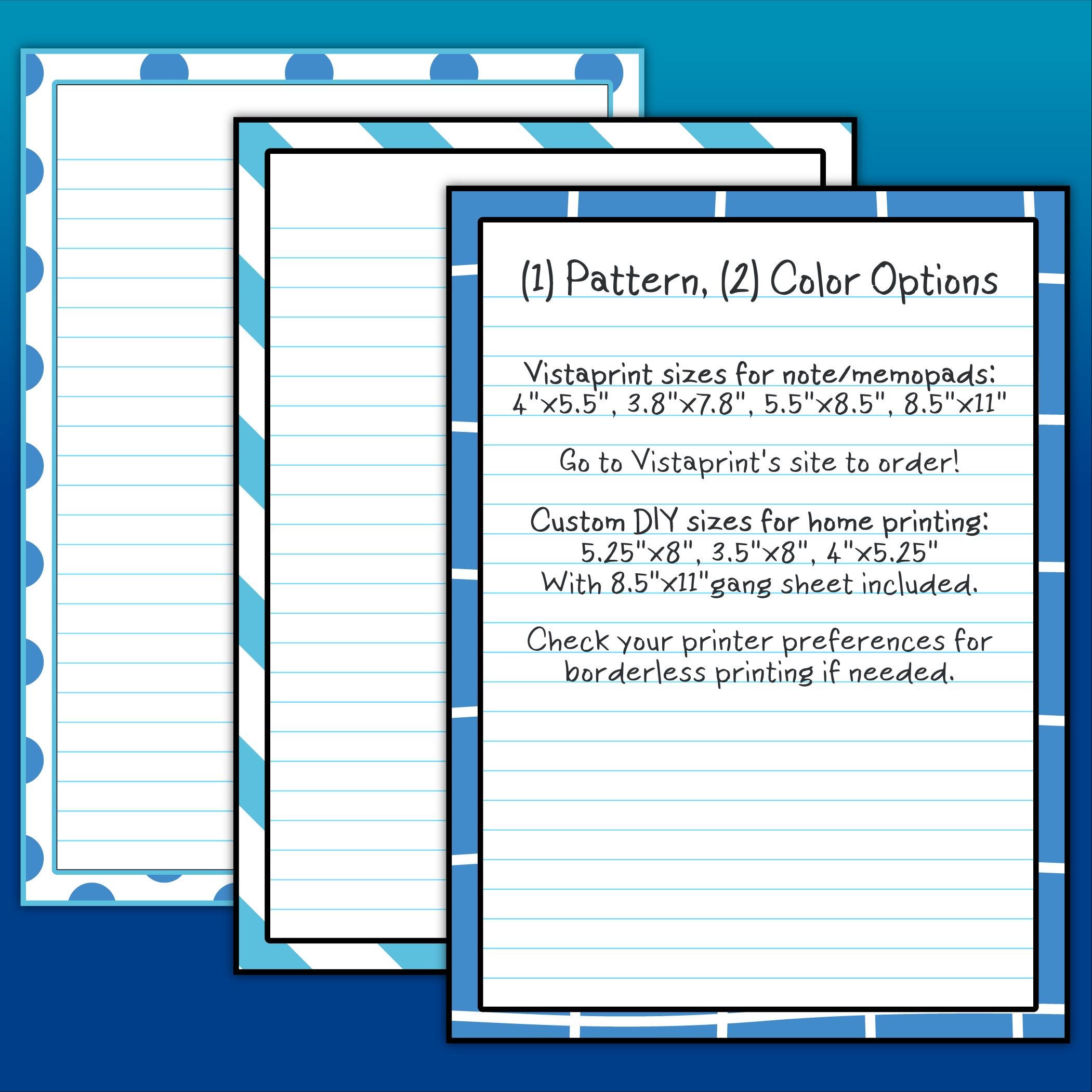 Stationery Pack | Printable & Vistaprint Compatible | Hand Drawn Grid ...