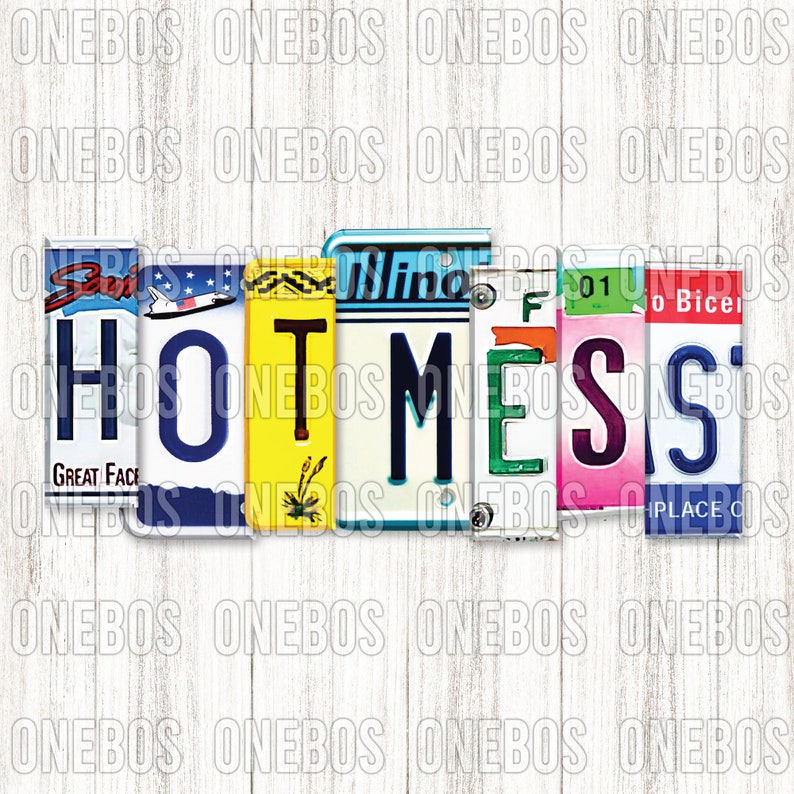 Hot Mess Word PNG Digital Word Design Ready to Press Etsy