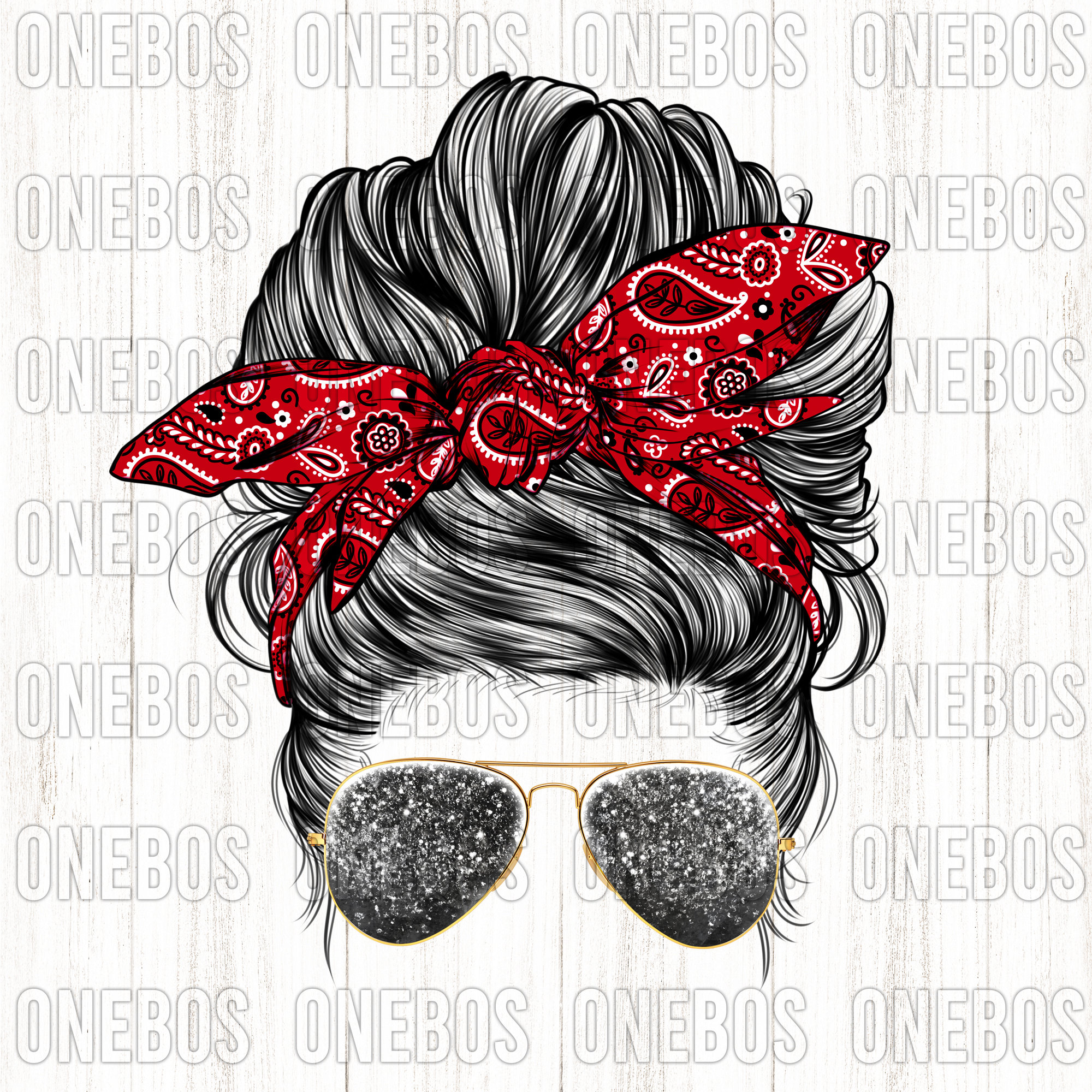 Red And Black Bandana Design