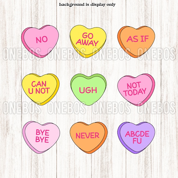 Funny conversation heart sayings discount