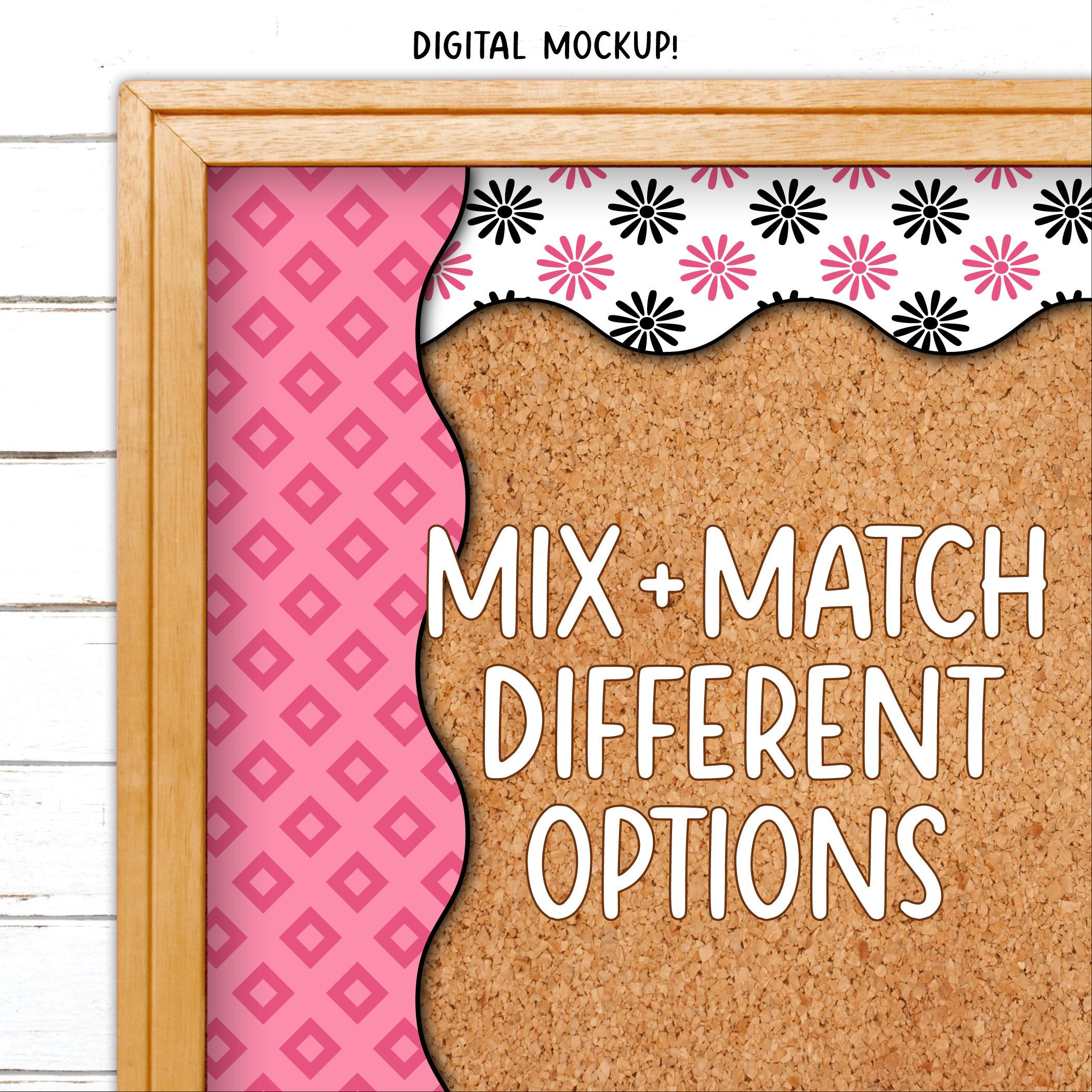 Borders for Bulletin Boards | Print & Cut, Seamless | Flowers