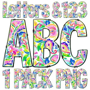 Heldere Paisley Doodle alfabet PNG, Basic Doodle V3, kleurrijke bloemen, penseelstreek vulling, Moederdag, DTF, Kid Bubble Comic Letters