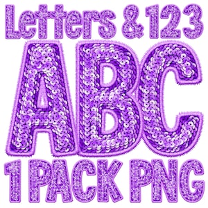 Digital Purple Sequin Alphabet, Faux Realistic Lined Sequin Letters, Faux Embroidery Stitch Alpha, Classic Orange, Sublimation Transfer Art