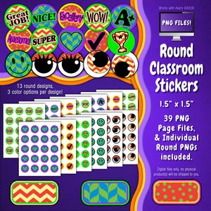 Stickerpakket | Individuele digitale stickers en Avery-velsjablonen | Chevron, stip, racing, rood, geel, groen ST55CK-A252