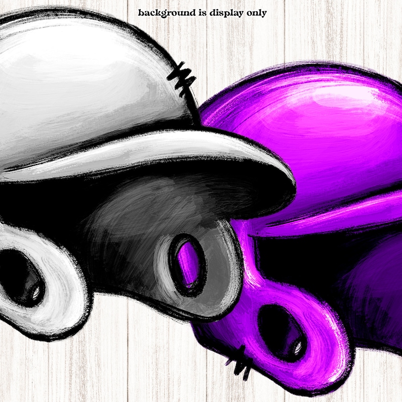 Baseball Softball Helmet PNG Bundle, Sketchy Doodle Hand Drawn Digital ...