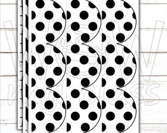 Borders for Bulletin Boards | Print & Cut, Seamless | Black, White