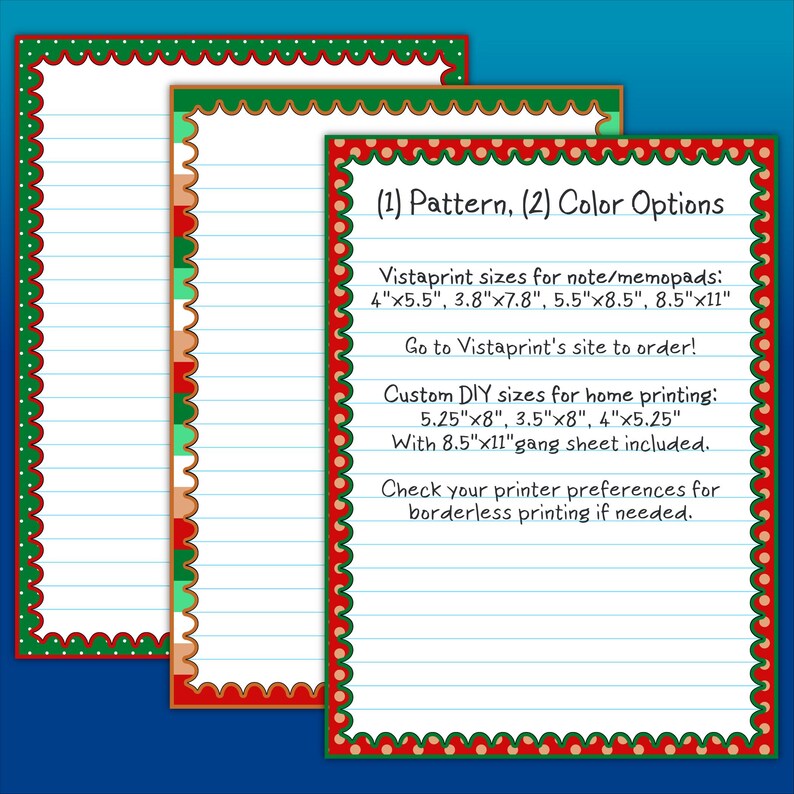 Stationery Pack | Printable & Vistaprint Compatible | Polkadots, Mini ...
