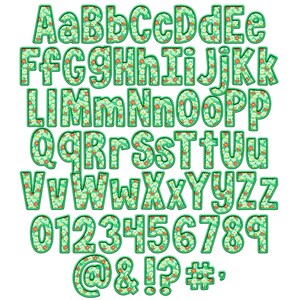 Spring Faux Embroidery PNG Alphabet Bundle, Easter Spring Floral ...
