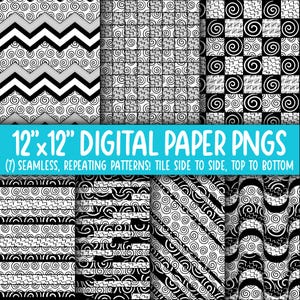 Behangachtergrond: digitaal papier | Naadloos | Minder inkt, kronkels, wiskunde, cirkels, krabbel, handgeschreven, handgetekend WA55LL-A225
