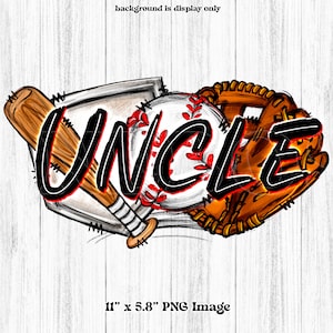 Uncle Baseball Baseball Uncle PNG, Doodle Hand Drawn Sublimation, Digital Download ...