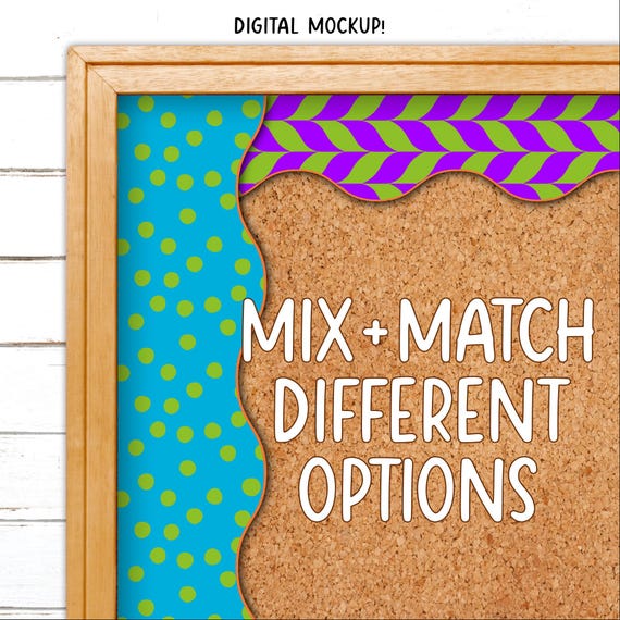 Borders for Bulletin Boards | Print & Cut, Seamless | Geometric