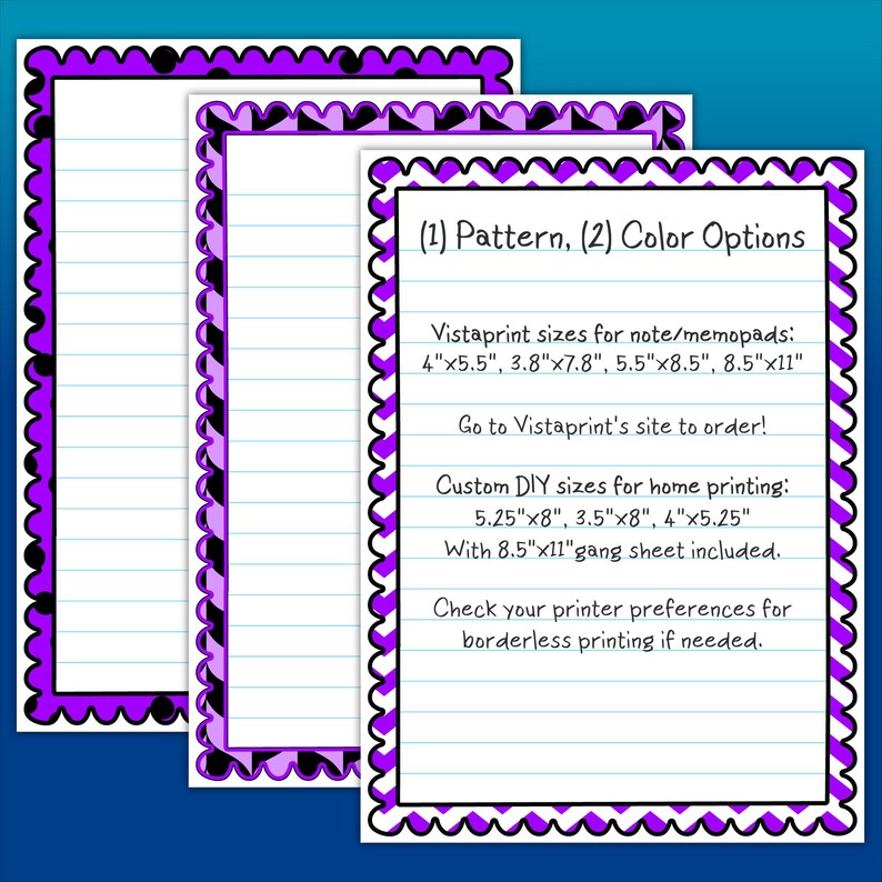 Stationery Pack | Printable & Vistaprint Compatible | Geometric Shapes ...