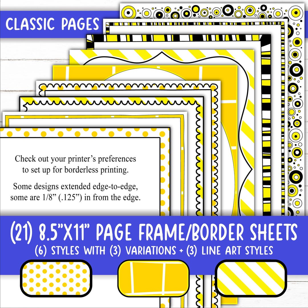 Framed Page Templates, Certificate & Award Style | Hand Drawn Grid ...