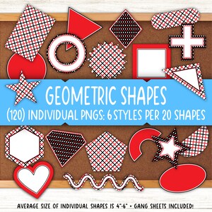 Shape & Design Frame Pack | Stripes, Polka Dots, Retro, Bold, Trendy, Red, Black, White SH55AP-A218