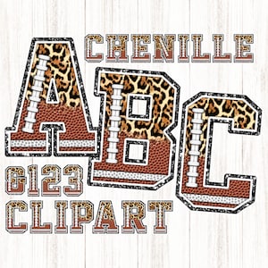 Football Chennile Letter Patch -Self Adhesive & Iron On 2.25 Inch