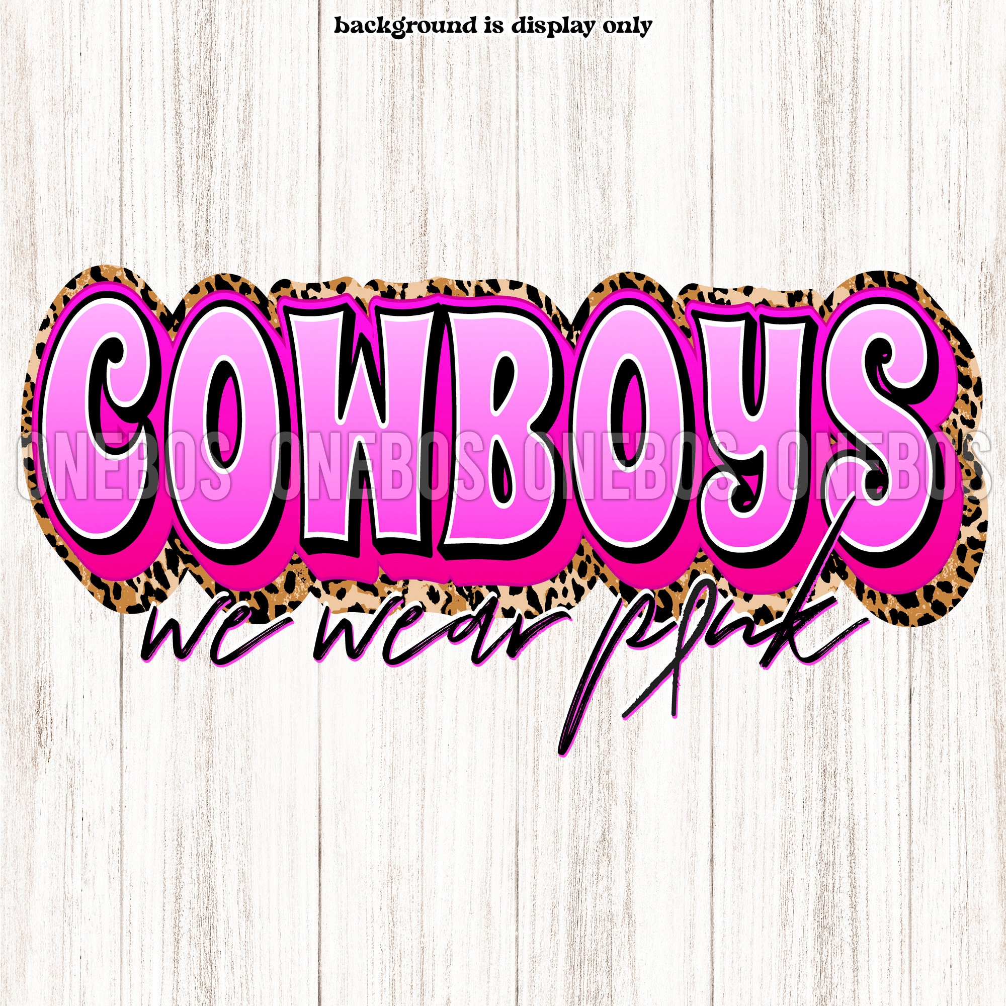 Cowboys Breast Cancer PNG, We Wear Pink, Pinktober Awareness