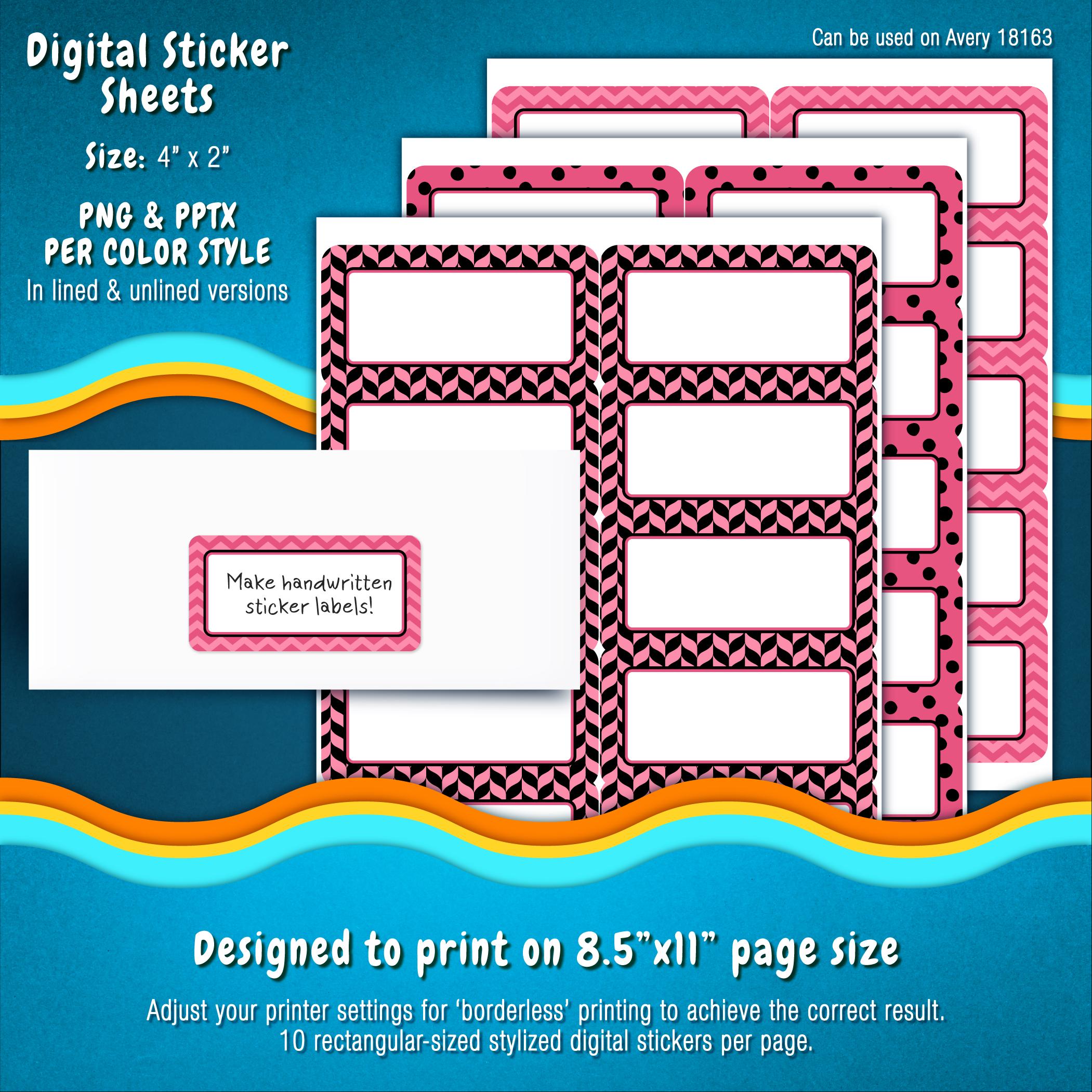Label Sheet Templates, Editable Text | Avery Compatible | Hand Drawn ...