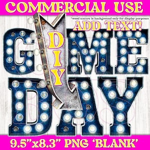 Dia do jogo PNG, uso comercial em branco, adicionar texto, fazer downloads digitais personalizados, seta de letra de letreiro, letras de bulbo, letras da marinha seta prateada