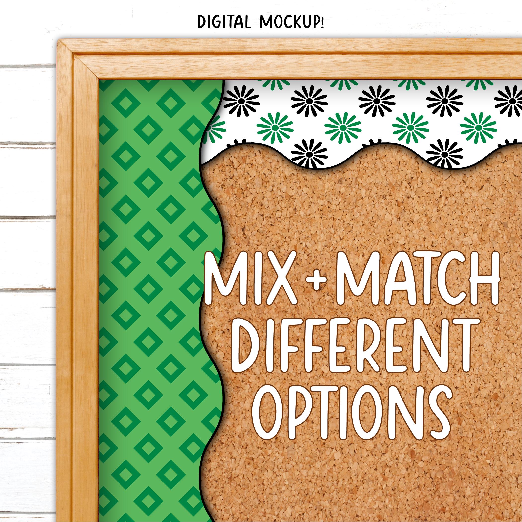 ㉕vivid boarder Borders for Bulletin Boards | Print & Cut, Seamless | Flowers