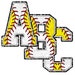 Digital Baseball Softball Mix Alphabet PNG, Yellow, White, Stitches ...