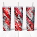 Red, Black, White, Tumbler Wrap, School Spirit Colors, Grunge Brush Strokes with Glitter, Bokeh, Sparkle, Shiny Accents, Collage Wallpaper