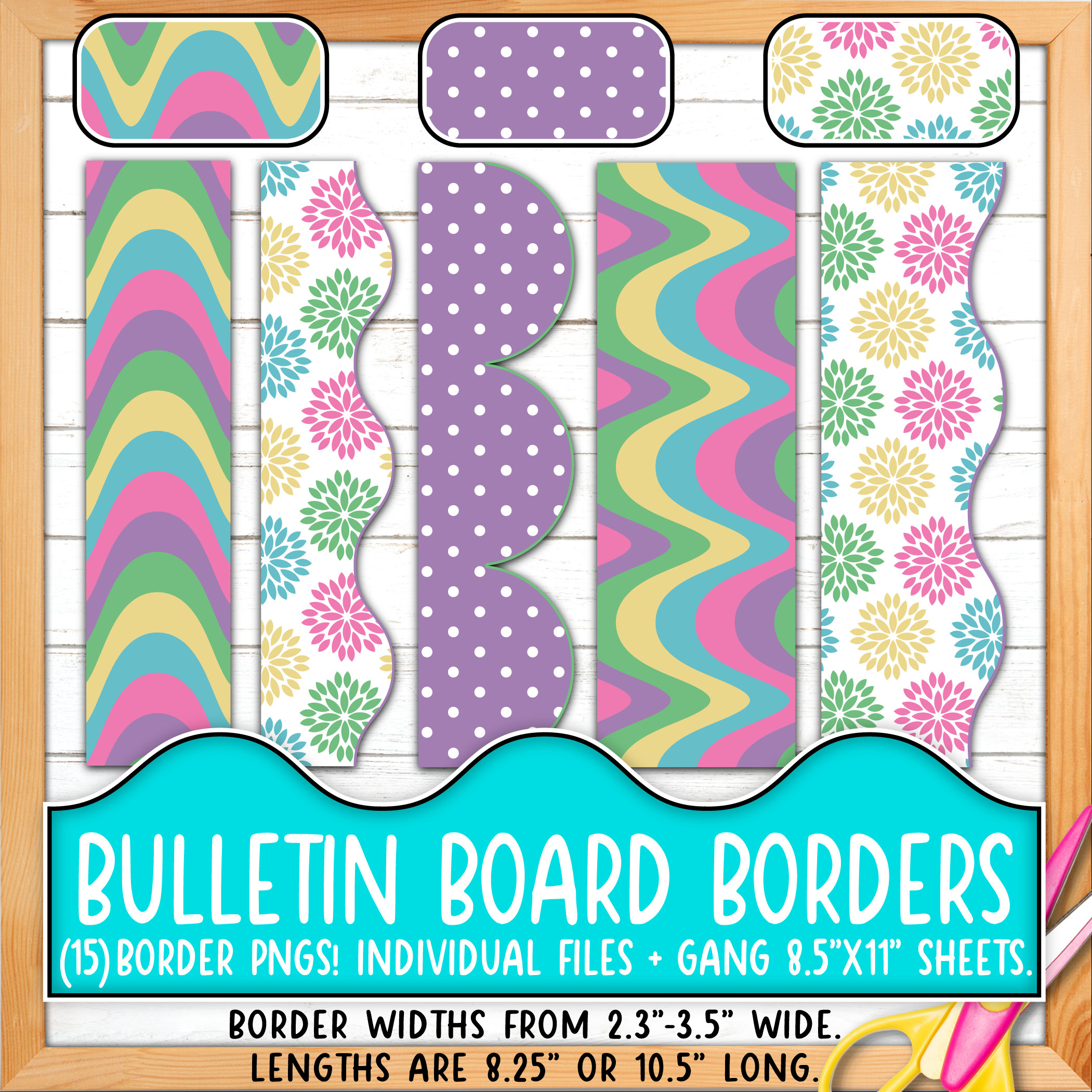 Borders for Bulletin Boards | Print & Cut, Seamless | Classroom