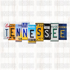 Tennessee Word PNG-| Digital Word Design Klaar om op | Sublimatie, Print, DTG, Decoratief | Kenteken Aquarel Typografie