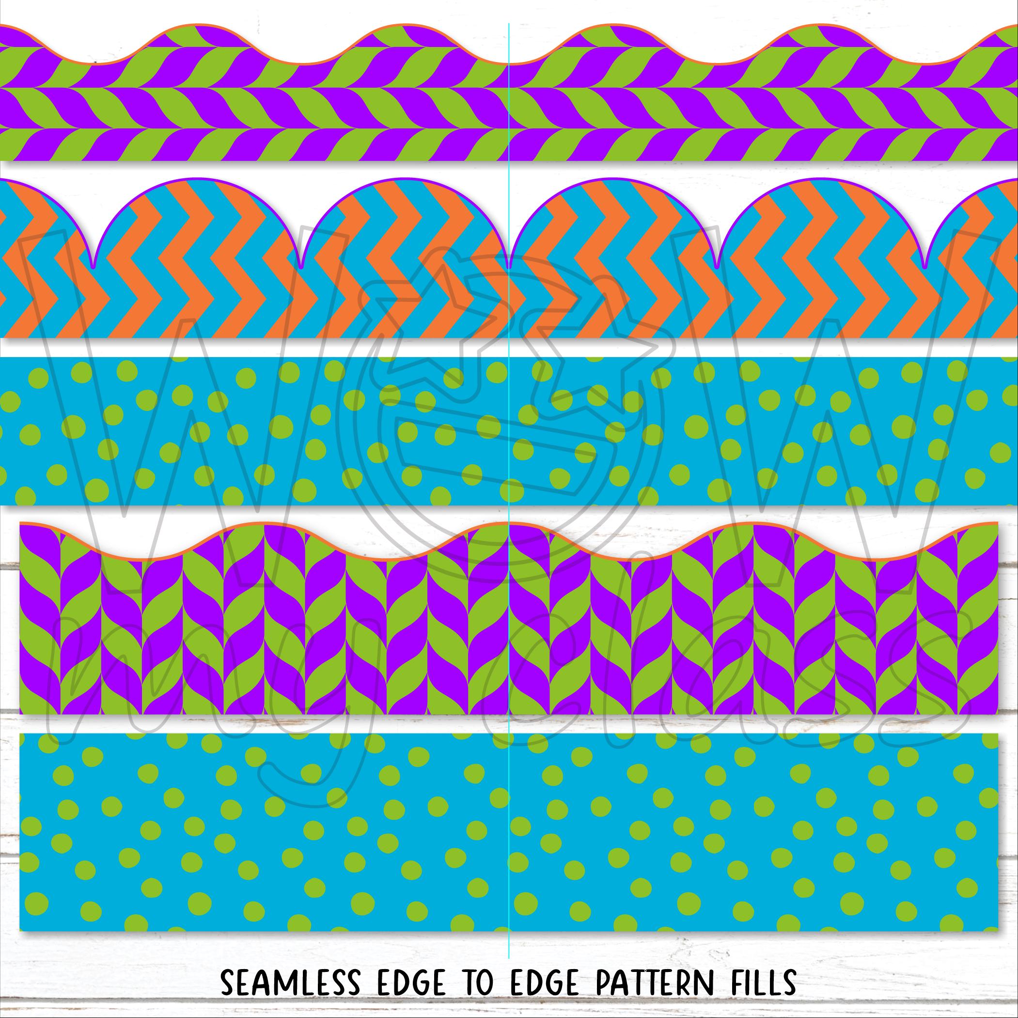 Borders for Bulletin Boards | Print & Cut, Seamless | Geometric