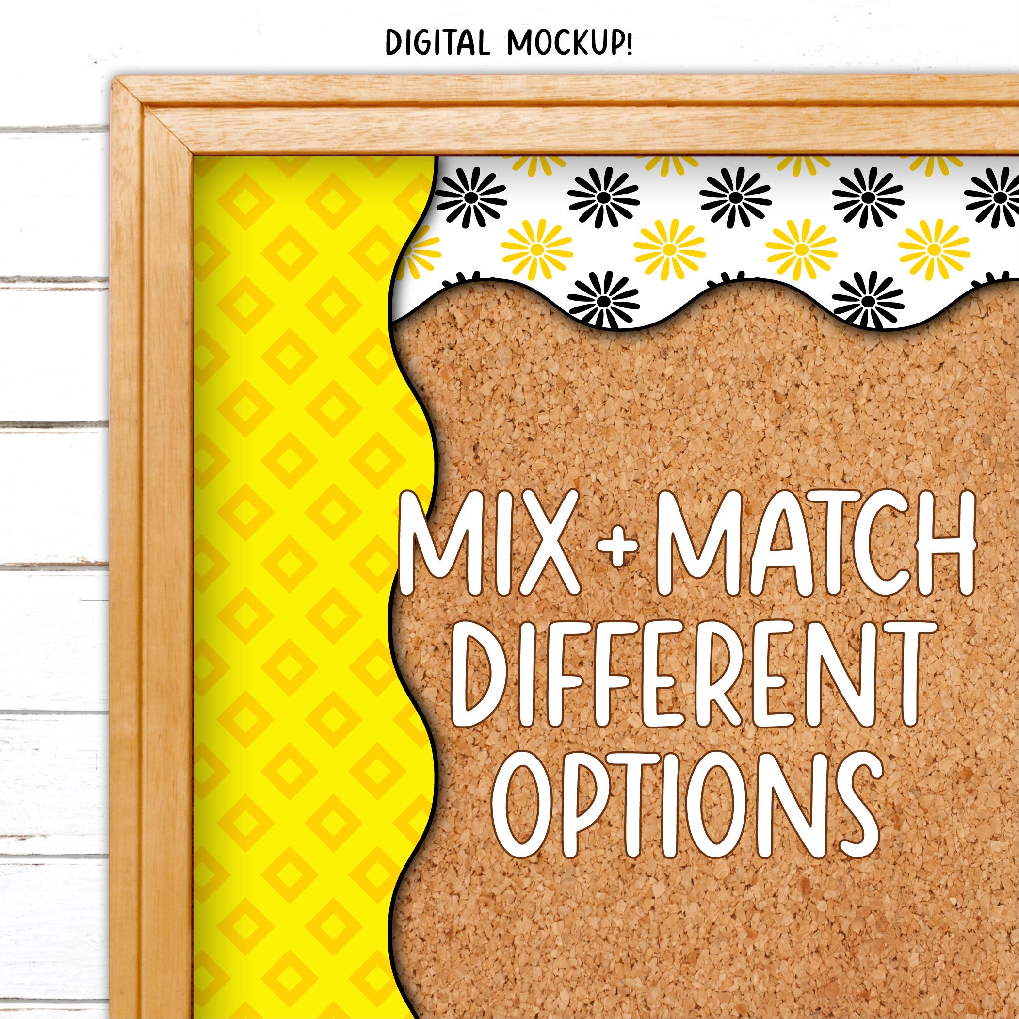 Borders for Bulletin Boards | Print & Cut, Seamless | Flowers