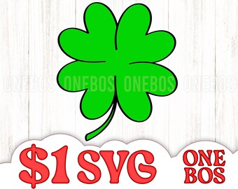 Clover SVG, Hand Drawn Doodle 4 Leaf Clover PNG, Plain, Modern, Digital Element, Accent, Green Clover Art, Clipart, Pdf, Dxf, Eps, Ai Vector