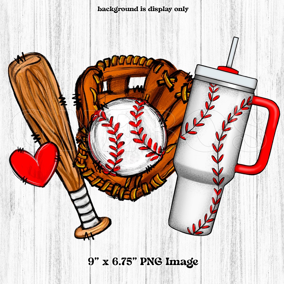 Baseball Cup Doodle Clipart, Digital Download, Collage, Baseball Drink