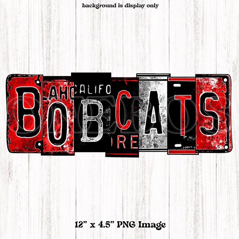 Bobcats PNG, School Mascot Transparent Digital Image for Sublimation ...