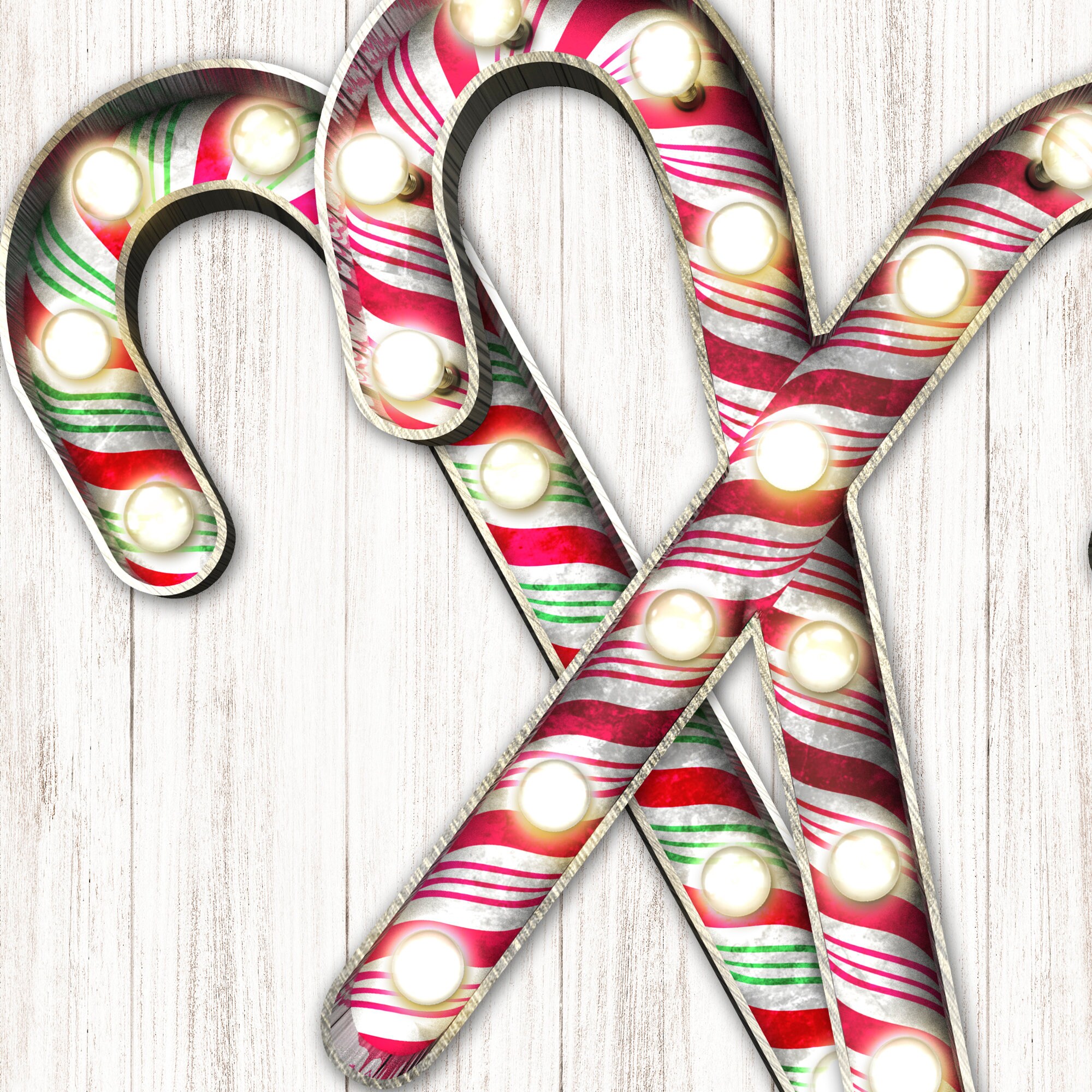 Candy Cane Elements PNG | Marquee Frame Shapes and Candy Canes, in Red ...