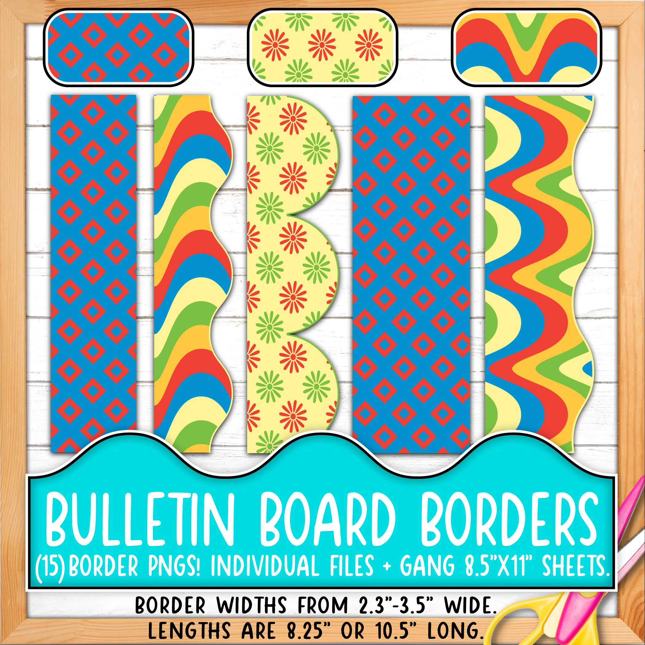 Borders for Bulletin Boards | Print & Cut, Seamless | Floral